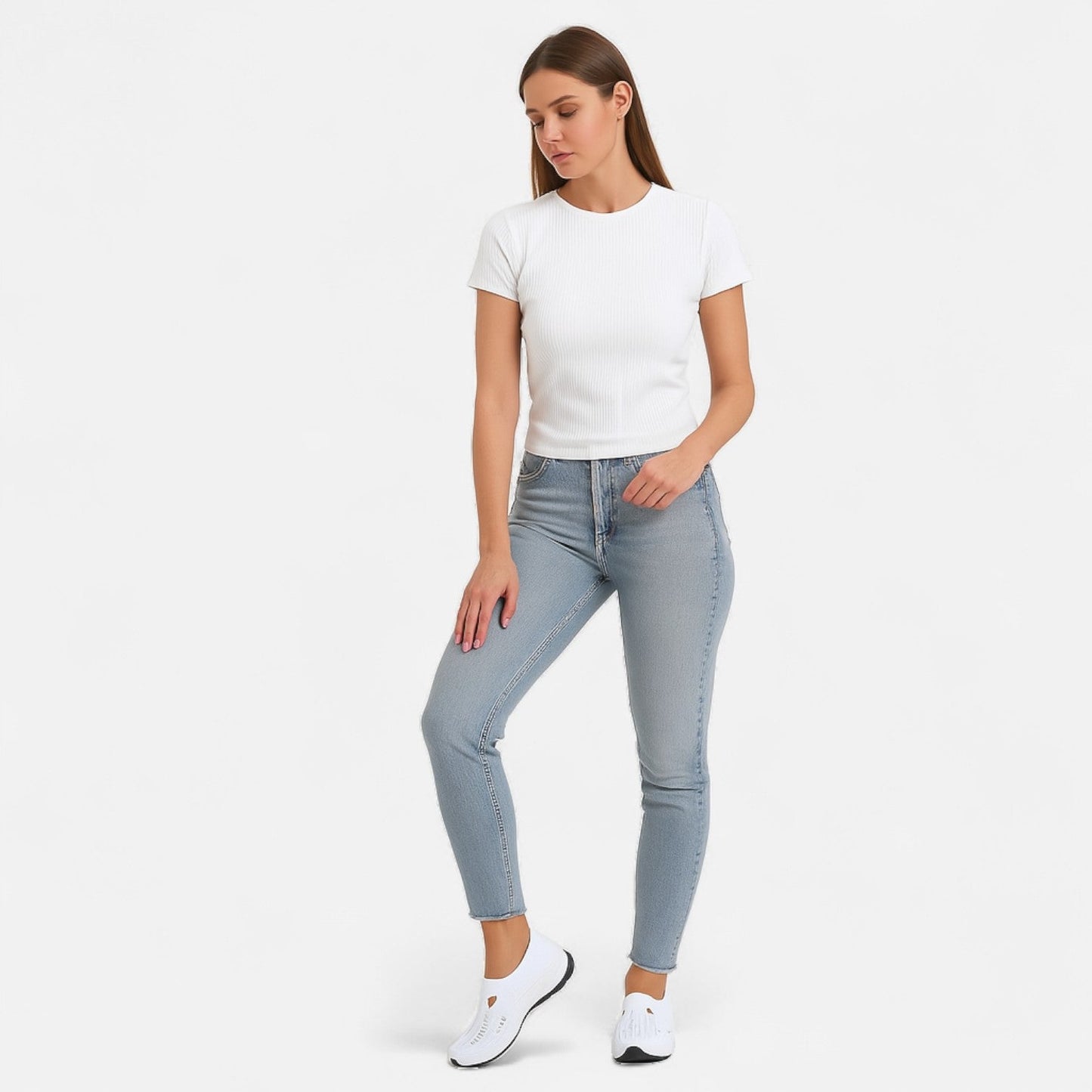 AlignFeet | Women’s Knit Slip-On Trainers – Breathable Comfort, Everyday Support