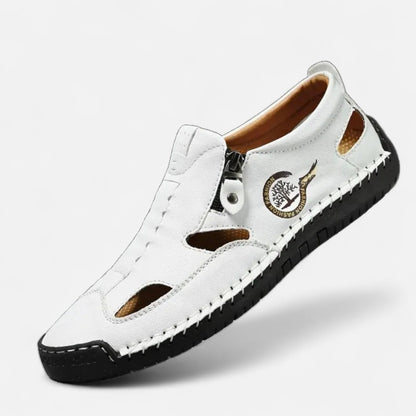 AlignFeet | Men’s Casual Sandals – Zip Closure, City-to-Beach Comfort