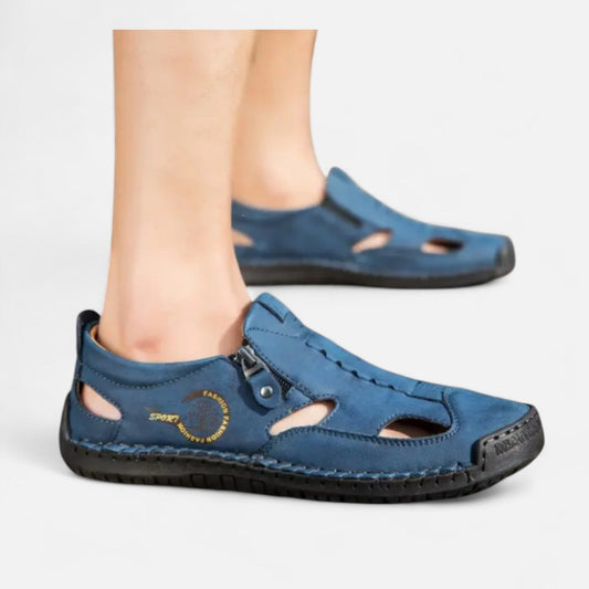 AlignFeet | Men’s Casual Sandals – Zip Closure, City-to-Beach Comfort