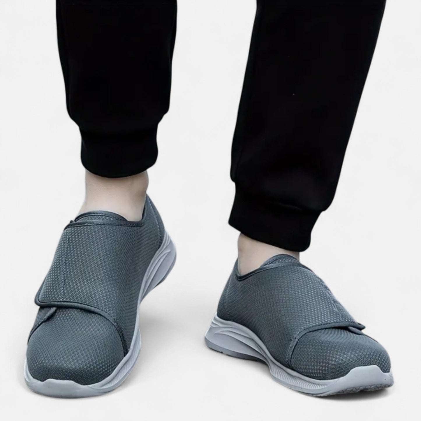 AlignFeet | Men’s Comfort Slip-On Walking Shoes – Adjustable Fit, EVA Sole Support
