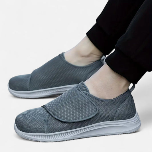 AlignFeet | Men’s Comfort Slip-On Walking Shoes – Adjustable Fit, EVA Sole Support