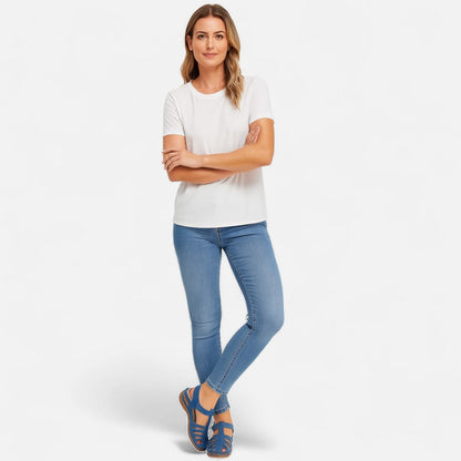 AlignFeet | Women’s Leather Cutout Sandals – Cushioned Wedge, Everyday Breathability