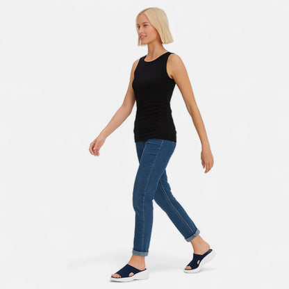AlignFeet | Women’s Knitted Slide Sandals – Flexible Fit, Active Comfort