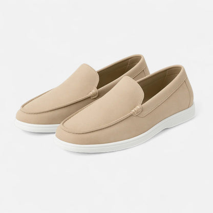 AlignFeet | Men’s Low Suede Loafers – Classic Slip-On, Refined Low Profile