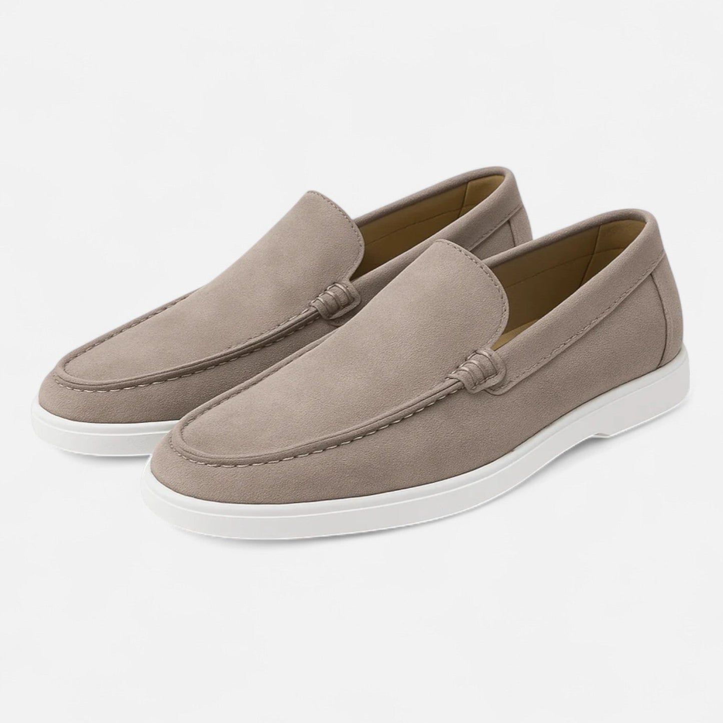 AlignFeet | Men’s Low Suede Loafers – Classic Slip-On, Refined Low Profile