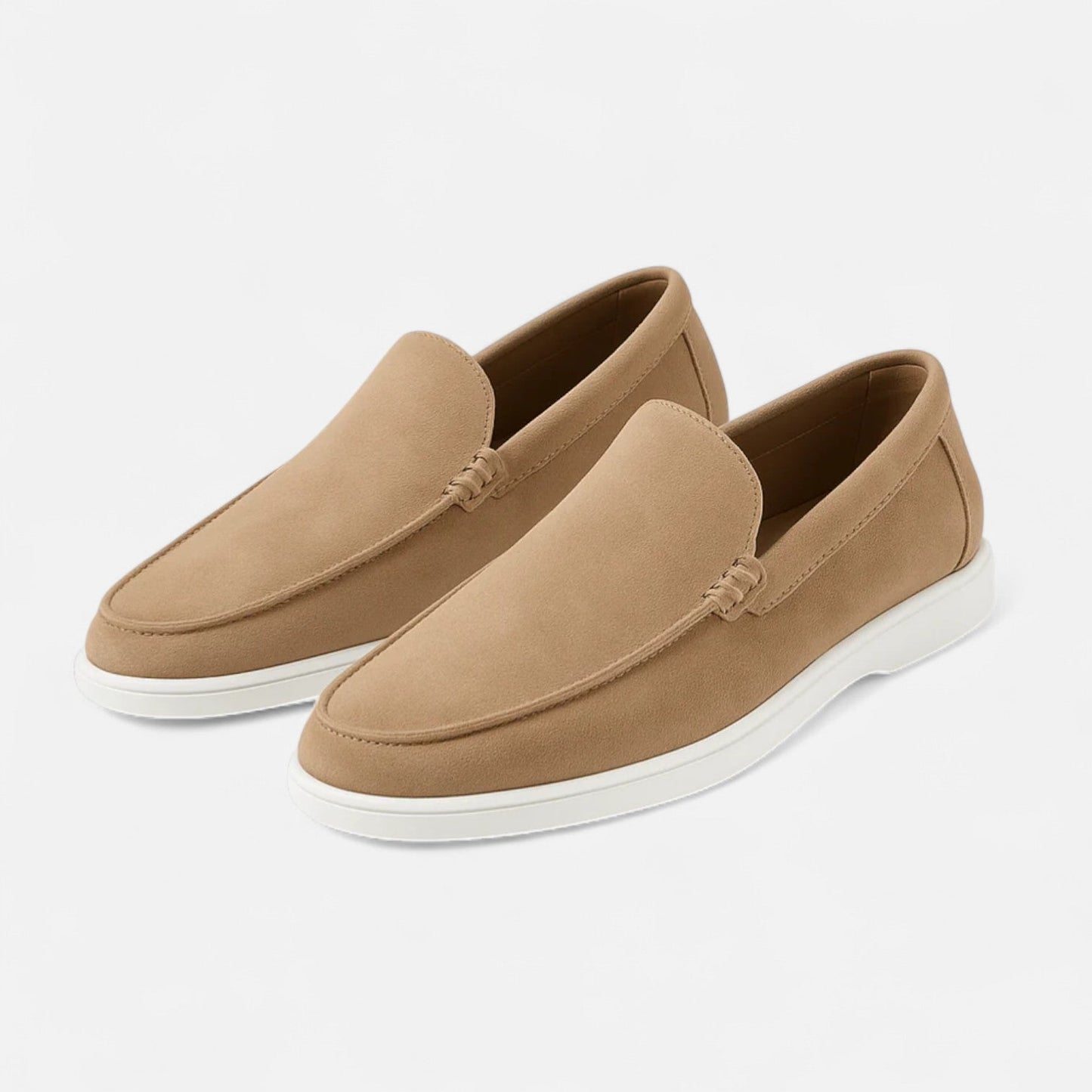 AlignFeet | Men’s Low Suede Loafers – Classic Slip-On, Refined Low Profile