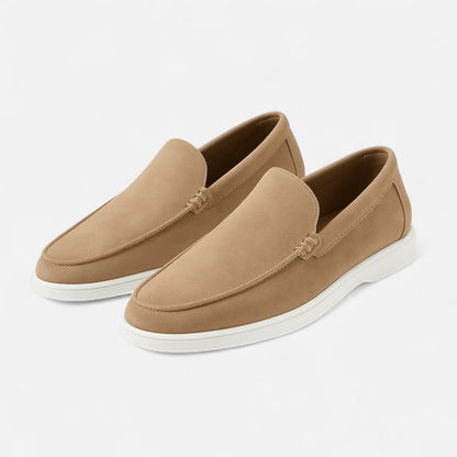 AlignFeet | Men’s Low Suede Loafers – Classic Slip-On, Refined Low Profile