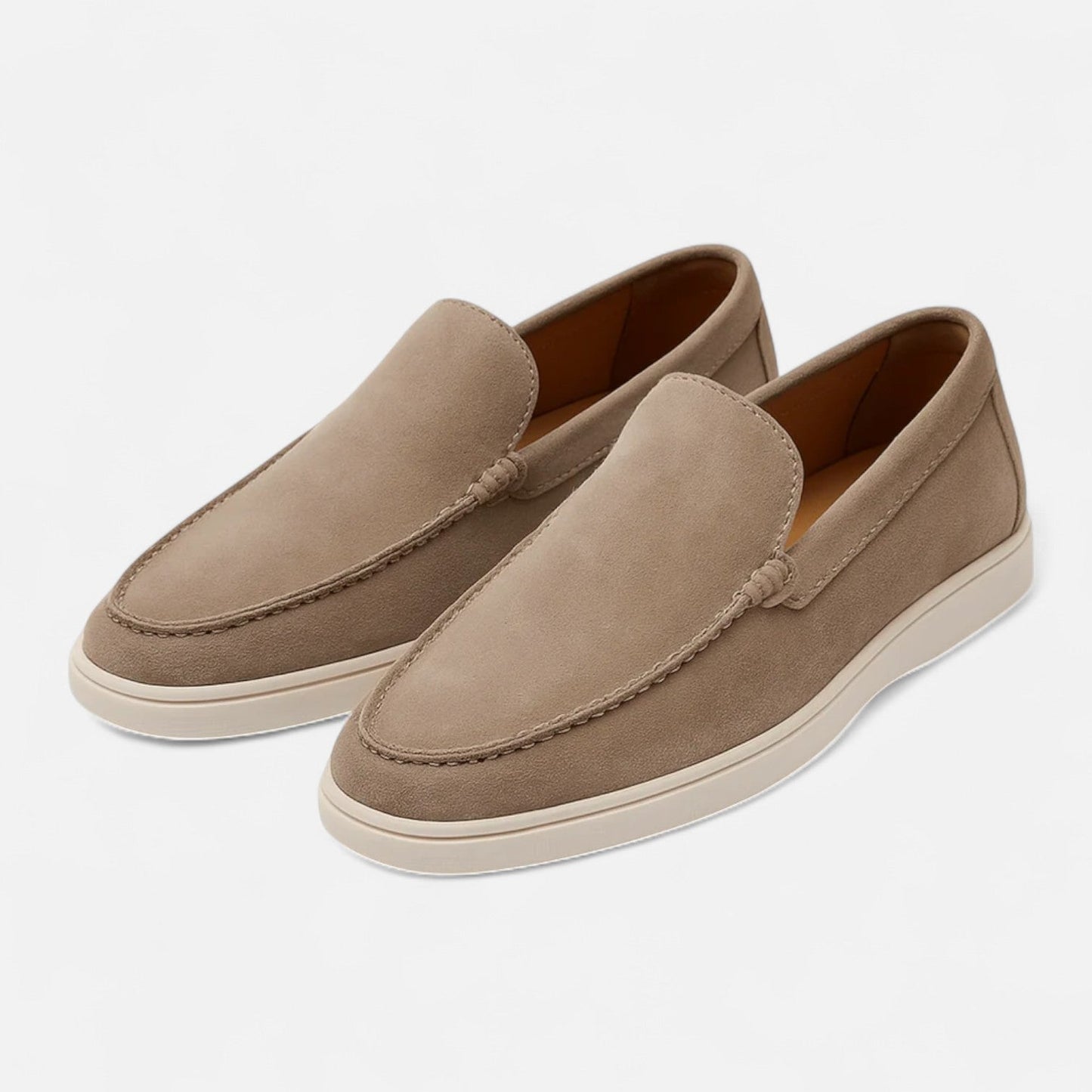 AlignFeet | Men’s Low Suede Loafers – Classic Slip-On, Refined Low Profile