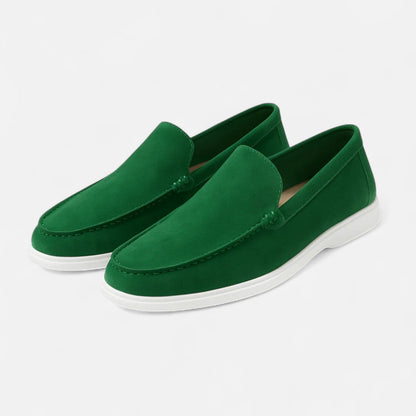 AlignFeet | Men’s Low Suede Loafers – Classic Slip-On, Refined Low Profile