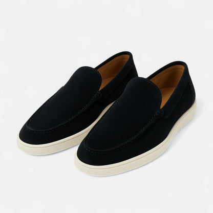 AlignFeet | Men’s Low Suede Loafers – Classic Slip-On, Refined Low Profile