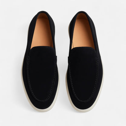 AlignFeet | Men’s Low Suede Loafers – Classic Slip-On, Refined Low Profile