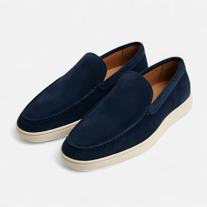 AlignFeet | Men’s Low Suede Loafers – Classic Slip-On, Refined Low Profile